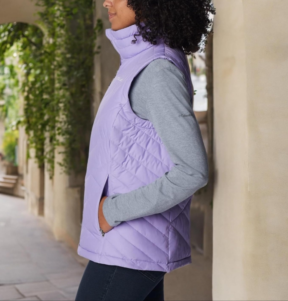 Columbia Heavenly Vest with Omni-Heat (Like New) Frosted Purple (Large)